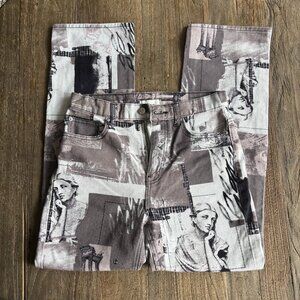 Urban Outfitters Newspaper Print Jeans